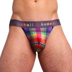 SKULL & BONES Rainbow Plaid Jock